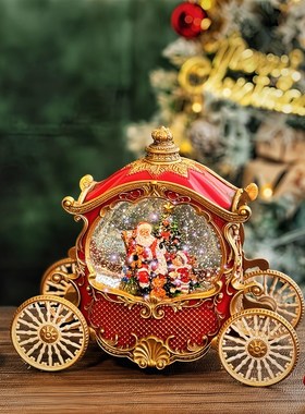 旋转圣诞树音乐盒氛围感送小朋友平安夜礼物房间装饰摆件治愈夜灯