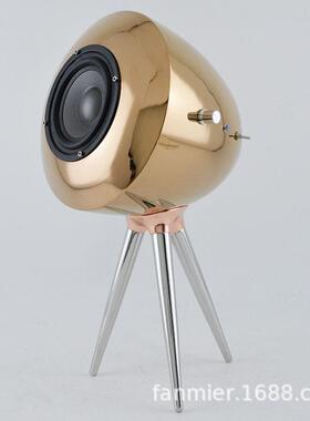 简约现代轻奢不锈钢艺术蓝牙音响音箱摆件样板间售楼处客厅装饰品