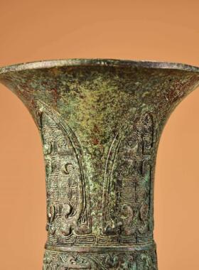 仿古青铜器摆件 父庚觯 博物馆藏复制品家居装饰花瓶收藏品