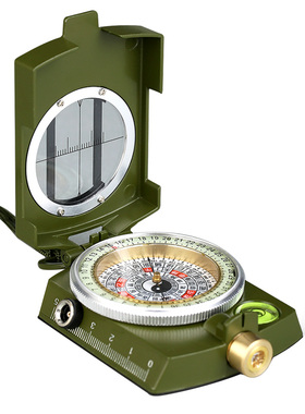 二十四山自动罗盘地质罗盘v高精度矿用黄铜指南针激光户外罗盘