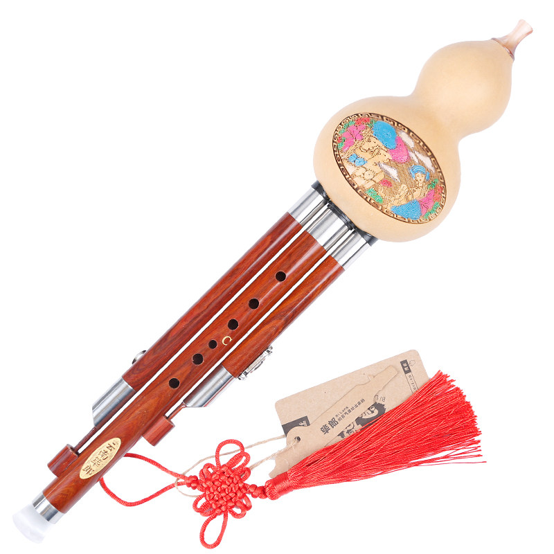 筚郎 红檀木七孔葫芦丝学生成人初学演奏 C 降B调 G F调云南乐器 - 图0