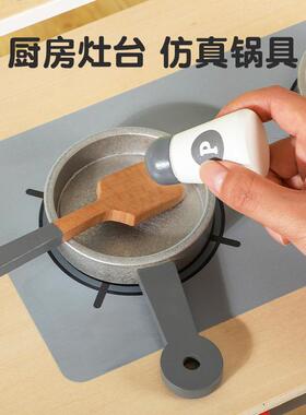 简约厨房玩具儿童木质仿真灶台厨具煮饭做饭套装男女孩过家家玩具