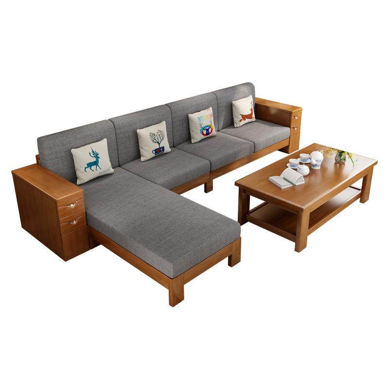 中式实木沙发组合现代简约三人位小户型客厅家具布艺农村木沙发,淘宝优惠券,粉丝福利购,淘宝优惠卷