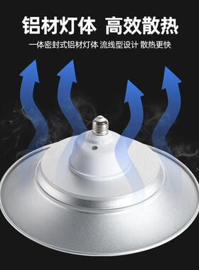 足瓦加厚led防水工矿灯e27螺口超亮天棚工厂仓库厂房工业三防飞碟