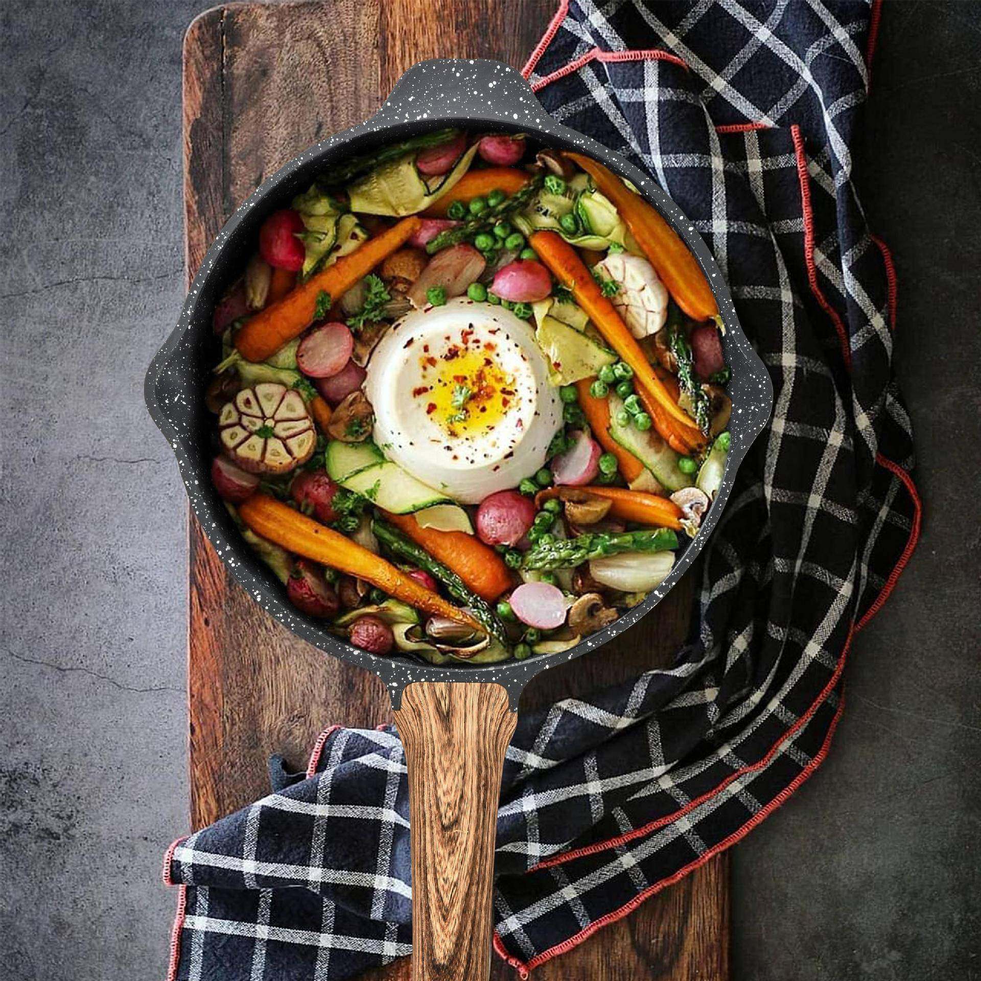 家用煎炒锅麦饭石不粘锅条纹平底锅无油烟炒菜锅现货电磁炉,淘宝优惠券,粉丝福利购,淘宝优惠卷