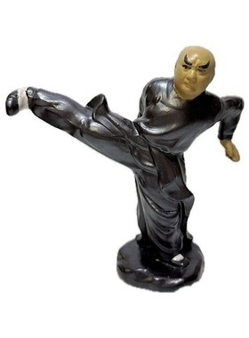 中华武术功夫无影脚陶瓷人物摆件假山园林盆景花盆可塑Y树观赏装