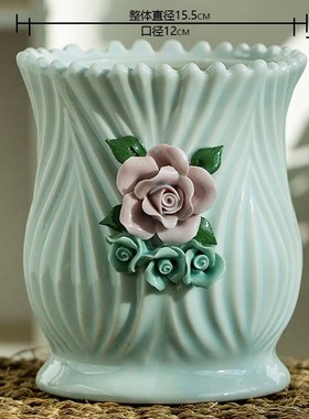 创意多肉花盆陶瓷家居装饰摆件客厅简约摆M设家用绿萝展示柜干花