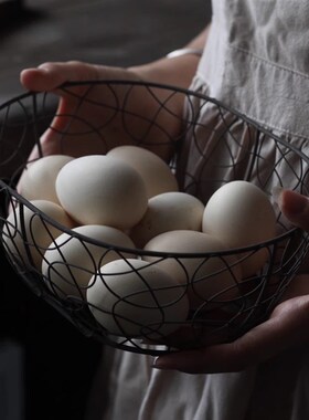 乡村铁艺花篮 野餐篮 面包筐美食拍摄道具复古怀S旧杂货收纳小篮