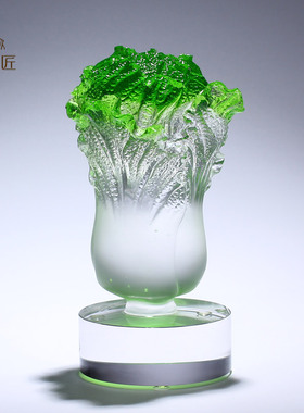 琉璃白菜摆件招财闺蜜搬新家乔迁新居礼物实用高档开业礼品定制小