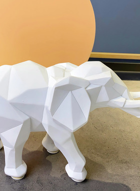 创意蓝色大象北极熊摆件治愈系轻奢新婚家居装饰礼品乔迁生日礼物