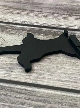 新款可爱门框装饰木质工艺品农庄悬挂黑猫剪影家居门上画框装饰