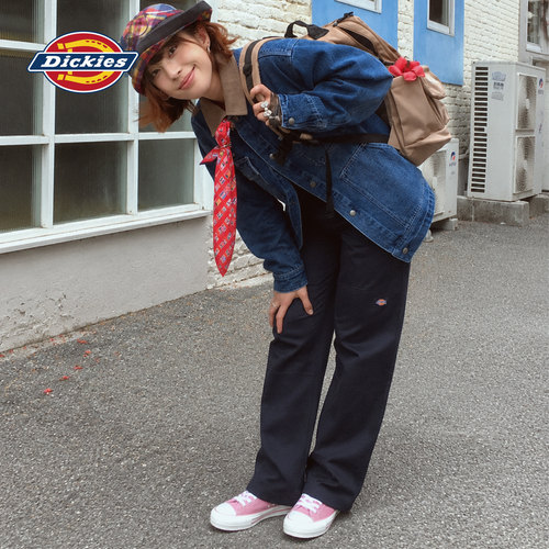 Dickies2026新款超火低腰美式双膝工装裤女夏直筒纯棉酷飒风85283 - 图3