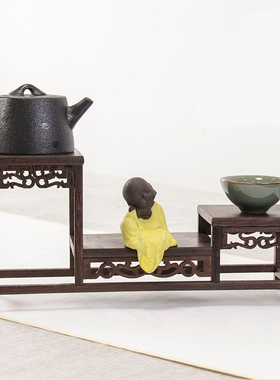 鸡翅木质明式博古架收纳架居家客厅红木I展示架仿古中式工艺品摆