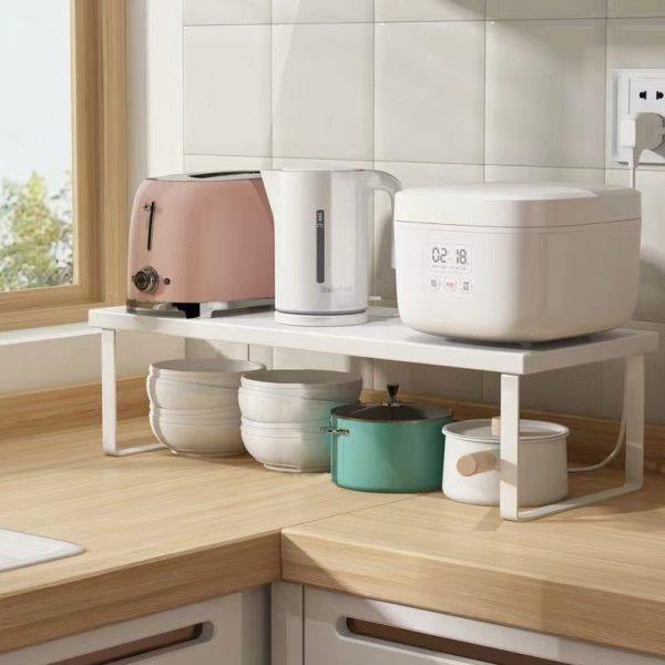 新款台面分层收纳架厨柜内碗碟调味料整理架单层置物架厨房烤箱架,淘宝优惠券,粉丝福利购,淘宝优惠卷