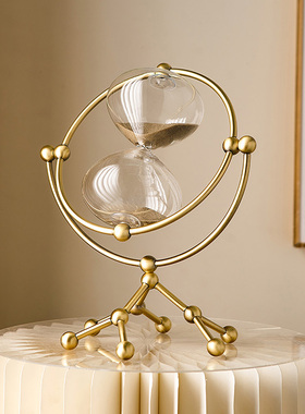 轻奢高档可翻转沙漏摆件计时器客厅书房办公室桌面现代家居装饰品