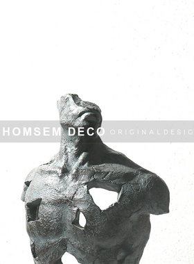 现代轻奢半身人物雕塑软装饰品家居酒店售楼处玄关电视柜雕像摆设