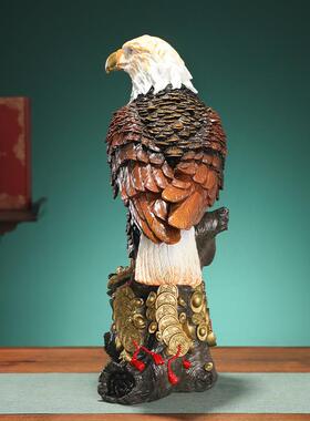 纯黄铜鹰摆件壮志雄心大鹏展翅客厅家居工艺品雄鹰办公室开业礼品