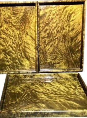 小叶金丝a楠木乌木龙胆纹托盘茶盘