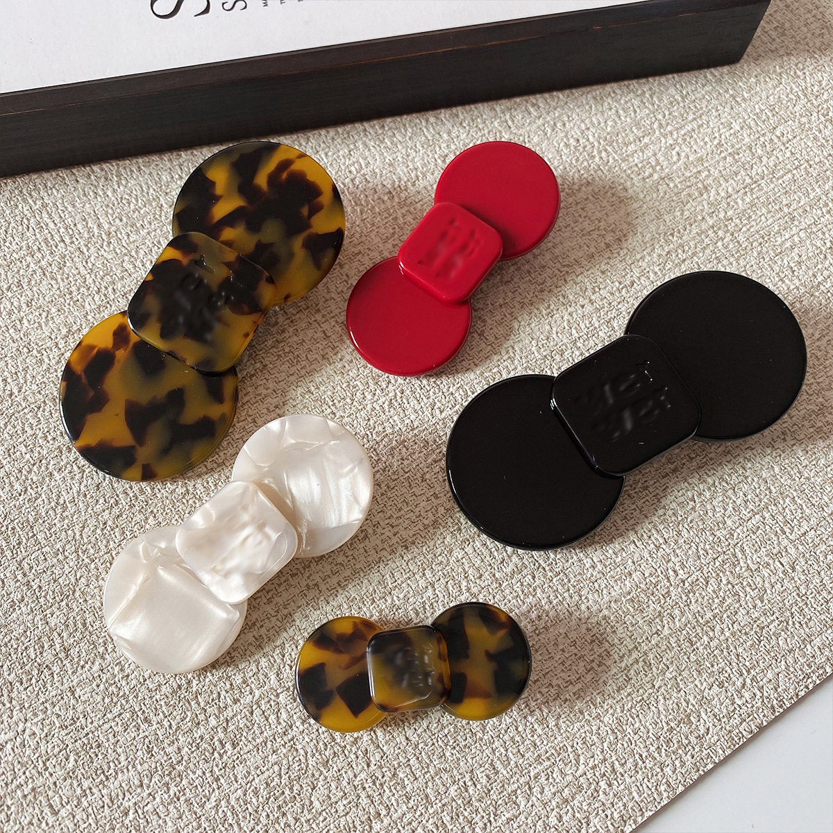 韩系醋酸甜美字母蝴蝶结发夹刘海侧边夹感鸭嘴夹小众百搭头饰边夹,淘宝优惠券,粉丝福利购,淘宝优惠卷