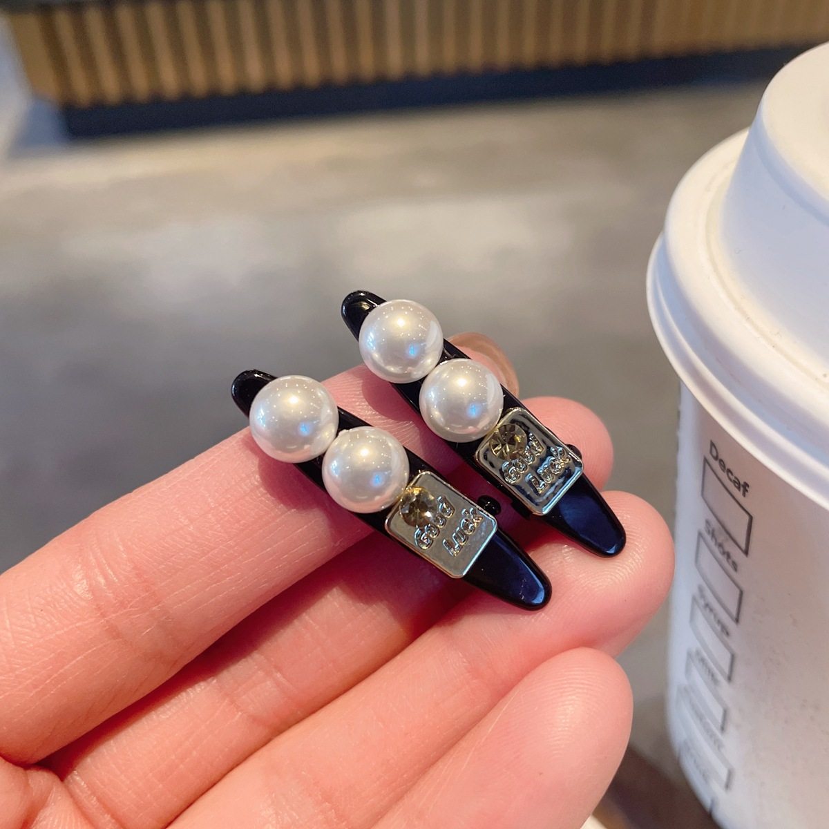 小号水钻珍珠侧边鸭嘴夹子感前额碎发夹女迷你刘海夹发卡小众头饰,淘宝优惠券,粉丝福利购,淘宝优惠卷