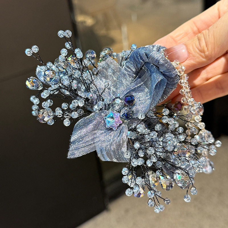 2026新款满天星花朵抓夹氛围感气质后脑勺鲨鱼夹头饰大号发卡头花,淘宝优惠券,粉丝福利购,淘宝优惠卷