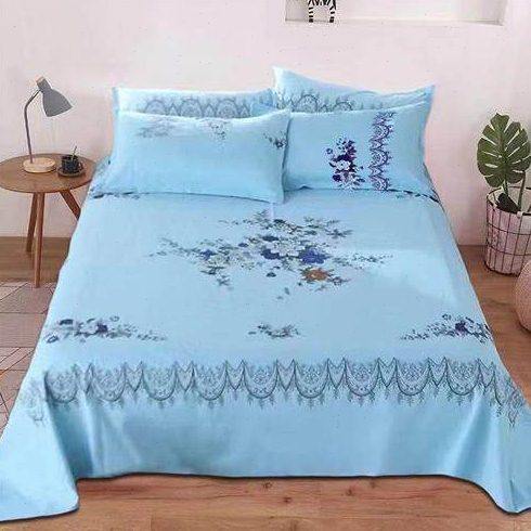 斜纹老式床单加厚国民被单上海传统床单 单双人单件印花 - 图0