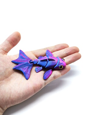 3D打印可爱小金鱼玩具造景摆件