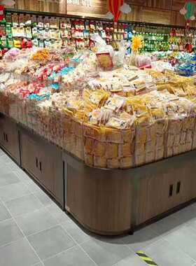 多规格超市货架便利店双面置物架商店食品柜文具店木质单面展示架