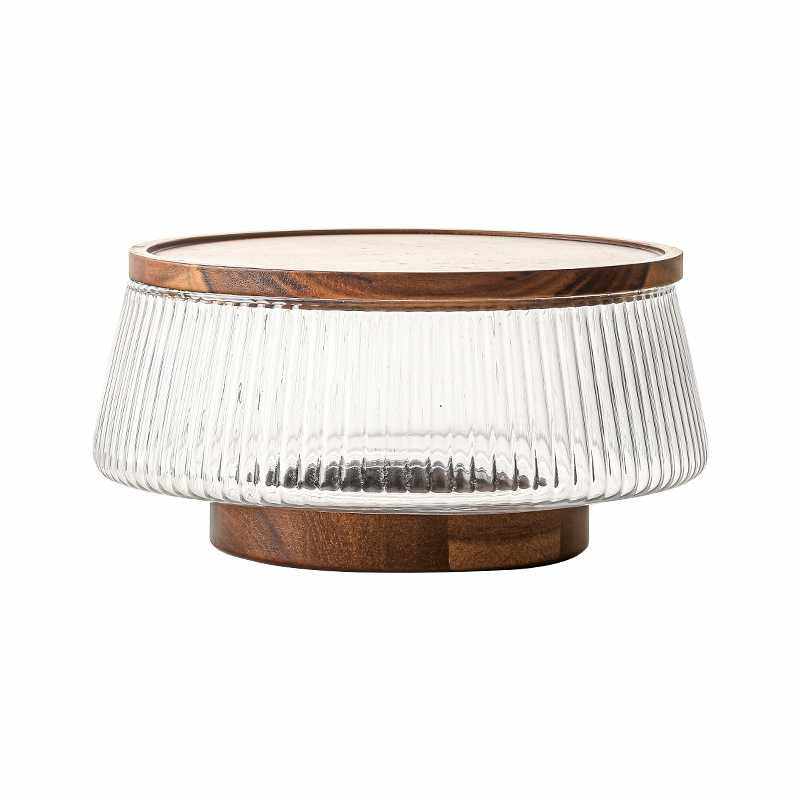 玻璃沙拉碗客厅茶几高脚茶点凉菜果盘高颜值干果糖果零食摆放,淘宝优惠券,粉丝福利购,淘宝优惠卷