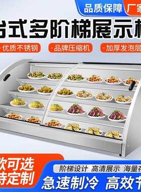 炸串移动烧烤商用凉菜展示柜五层阶梯点菜台式三轮车冰柜摆摊冷藏