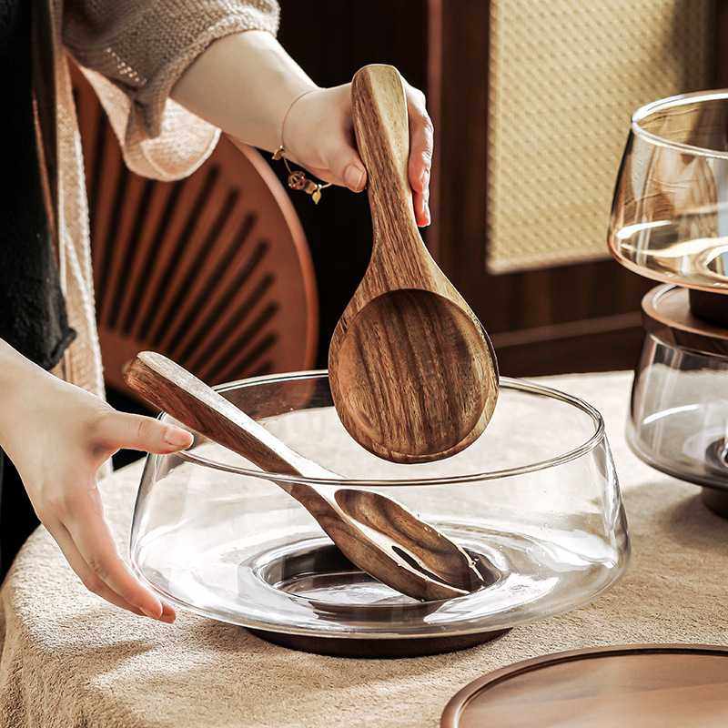 玻璃沙拉碗客厅茶几高脚茶点凉菜果盘高颜值干果糖果零食摆放,淘宝优惠券,粉丝福利购,淘宝优惠卷