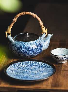 养生汤壶提梁壶海鲜松茸汤壶陶瓷茶壶土瓶蒸日式茶壶饭店餐厅
