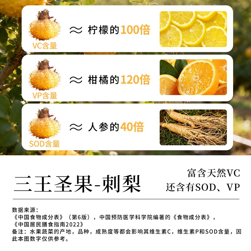 两三刺小分子刺梨原汁贵州天然VC鲜榨原浆