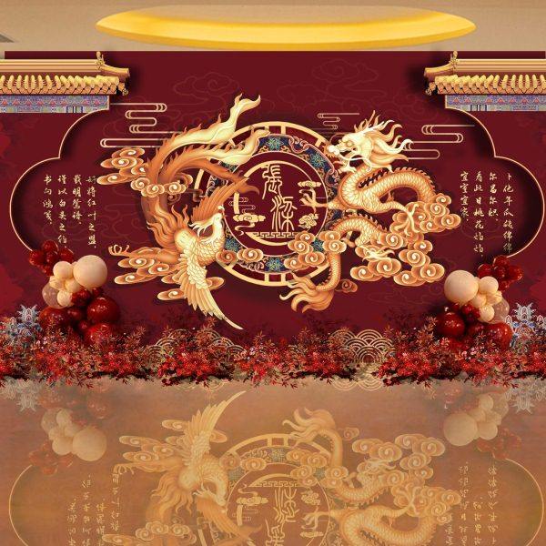 中式风超大气结婚现场背景墙布置回门宴答谢订婚仪式定制kt板装饰,淘宝优惠券,粉丝福利购,淘宝优惠卷