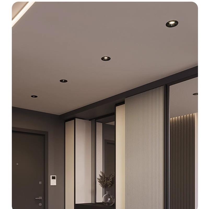 Embedded LED spotlights, anti-glare, living room, hallway, entrance, cob downlight, high CRI, smart ceiling, no main light