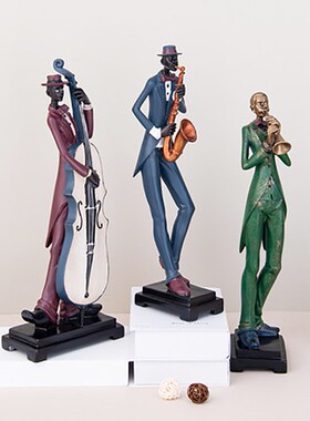 欧式创意乐队摆件家居饰品音乐人物模型酒吧客厅酒柜摆设开业礼物