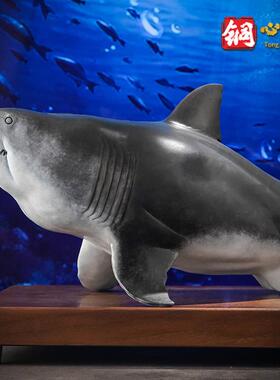 厂家直销黄铜摆件《巨齿鲨》铜工艺品家居饰品客厅装饰鲸鱼礼物