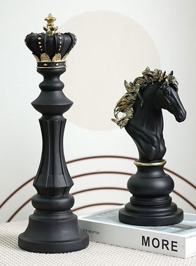 树脂象棋装饰品装饰窗入口书架展示柜欧洲无障碍豪华酒柜工X艺品