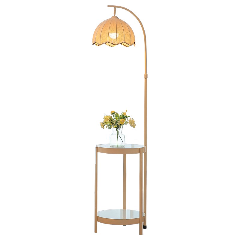 French cream style floor lamp living room sofa next to high-end atmosphere shelf bedroom bedside Z counter lamp one