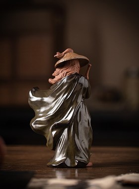 江湖故人古风侠客小摆件假v山水陆缸微景观盆景造景陶瓷人物装饰