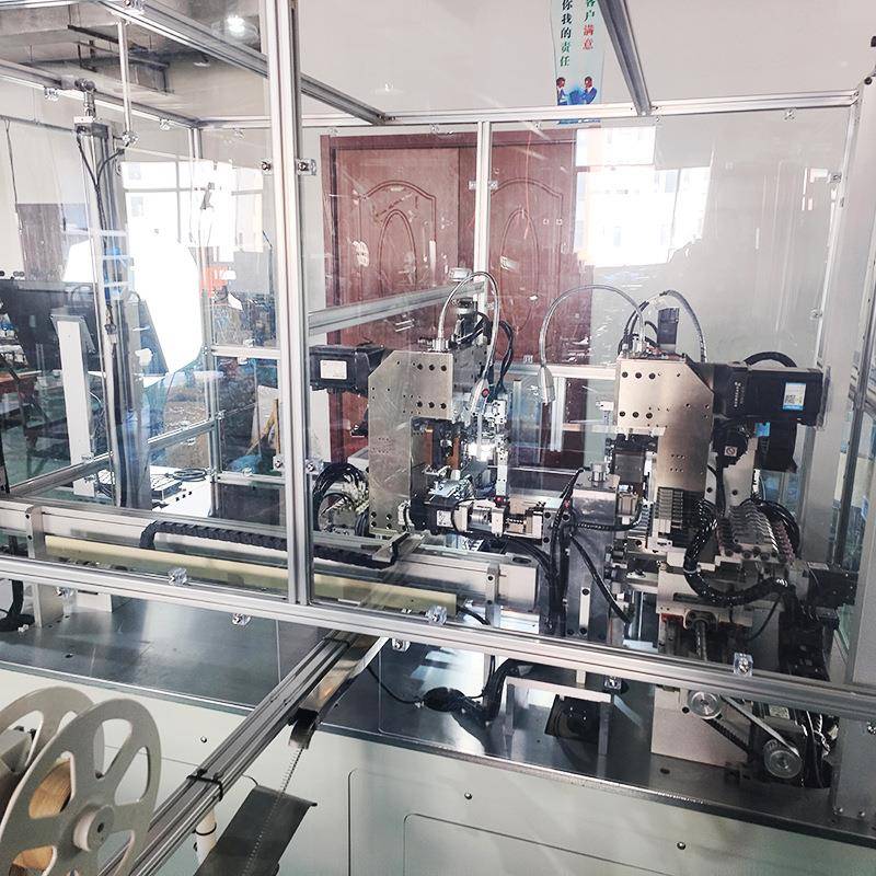 全自动双压双穿加长版插胶壳机电线两端切断剥皮检测压端压力管理 - 图1