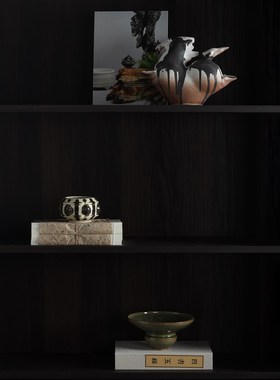 新中式样b板房售楼会所展示柜中古摆件博古架书房书柜书架装饰品