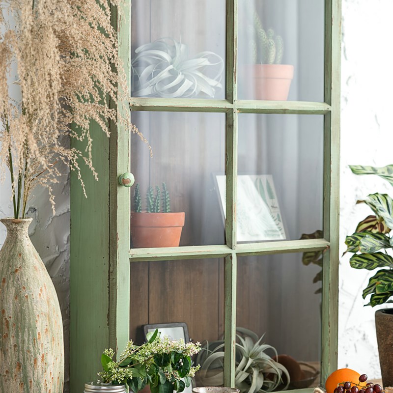 润家家居绿色花园系列做旧复古柜子凳子实木桌子餐边W柜置物架桌 - 图2