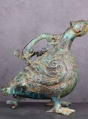 山西晋候鸟尊赵卿鸟尊青铜器仿古摆件古玩收藏高档商务礼品