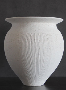 新中式干花摆件白色陶罐家居客厅插花茶室玄关花艺装饰品陶瓷花瓶