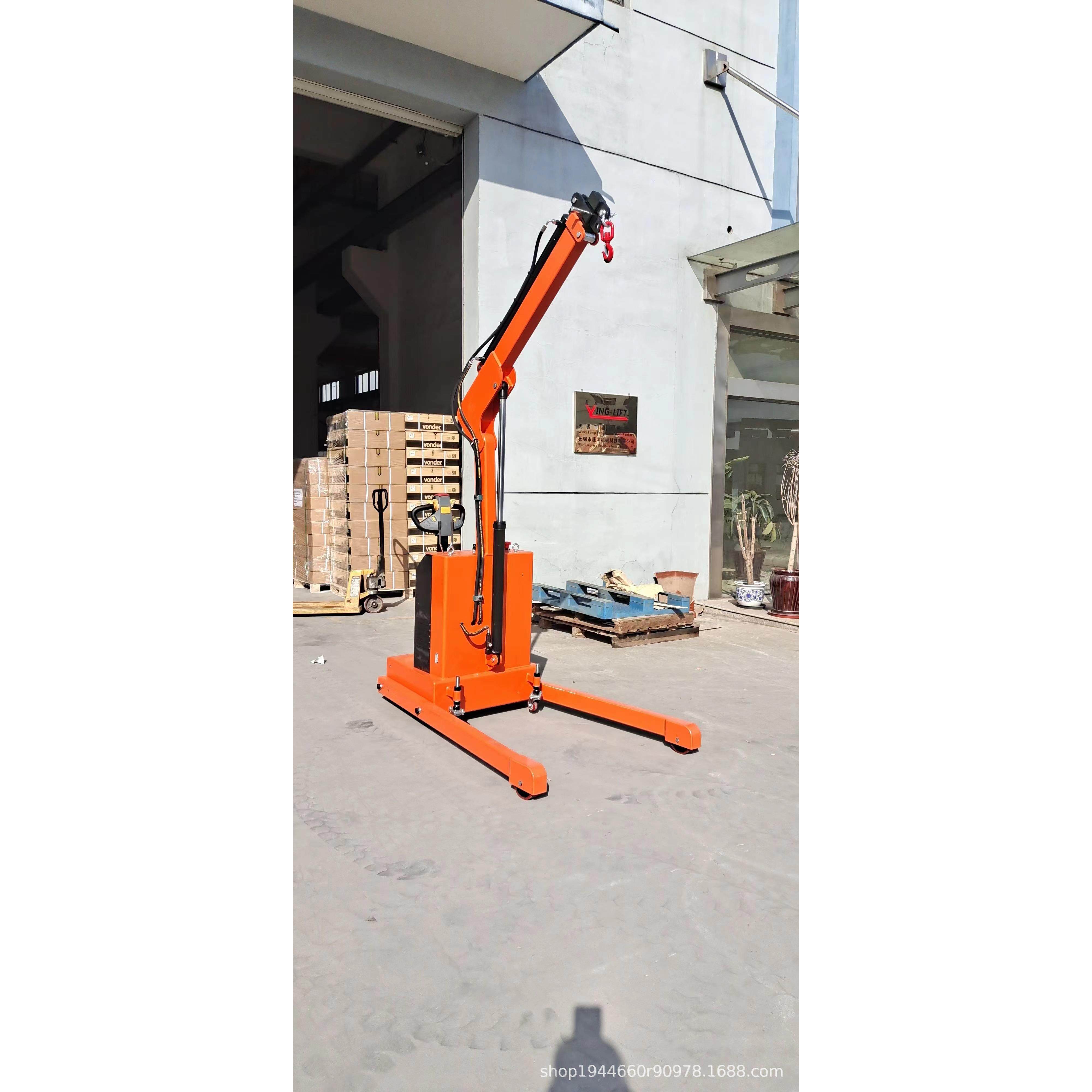 钧力全电动吊机可折叠全自动单臂吊机仓储物流上卸货吊机载重1吨,淘宝优惠券,粉丝福利购,淘宝优惠卷