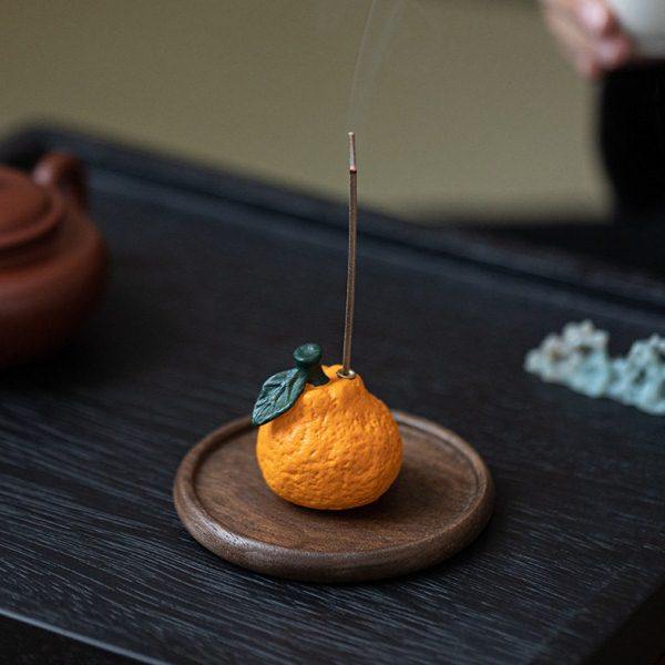 香插座香座线香盘底座香盘托盘架创意香炉中式橘子丑橘高端不落灰,淘宝优惠券,粉丝福利购,淘宝优惠卷