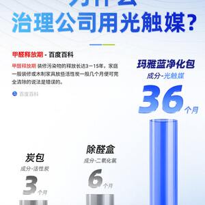 玛雅蓝银离子光态光触媒去除甲醛清除剂新房家用强力型吸味净化醇