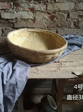 竹编手工艺品画材美术写生道箕竹排子锅篮盖帘馍筐簸具竹编静物