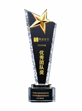 水晶奖杯奖牌五角星创意个性定制公司奖工留念员品单位礼品件摆包